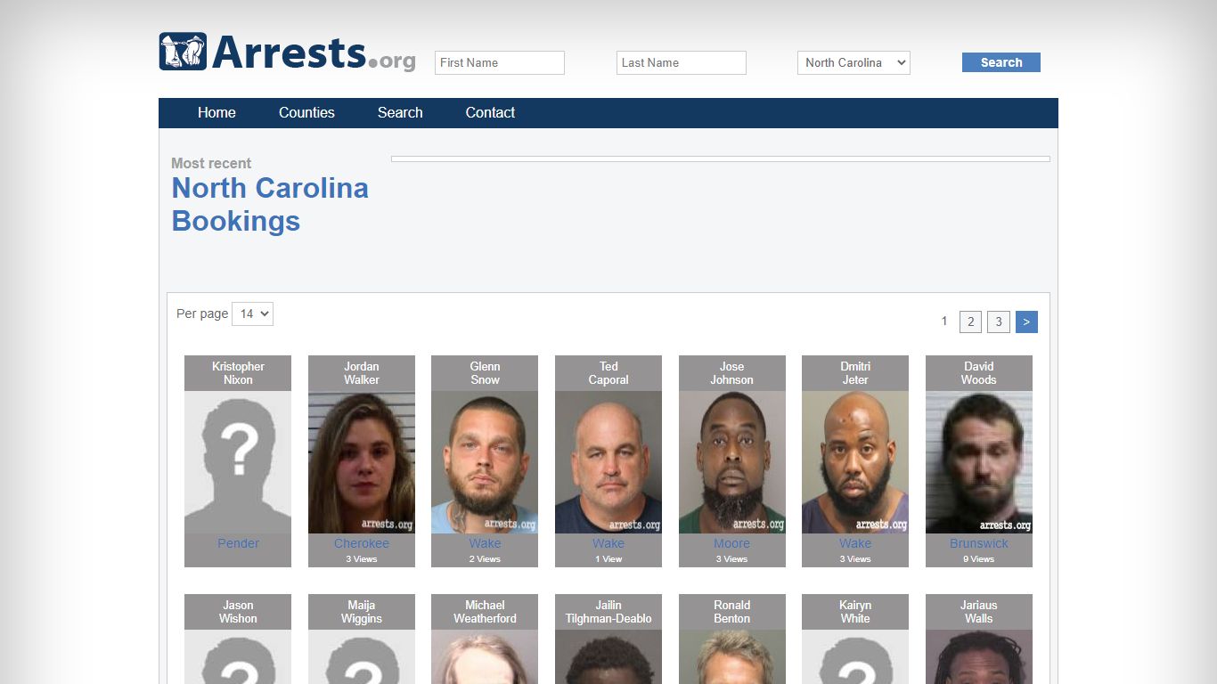 North Carolina Arrests and Inmate Search