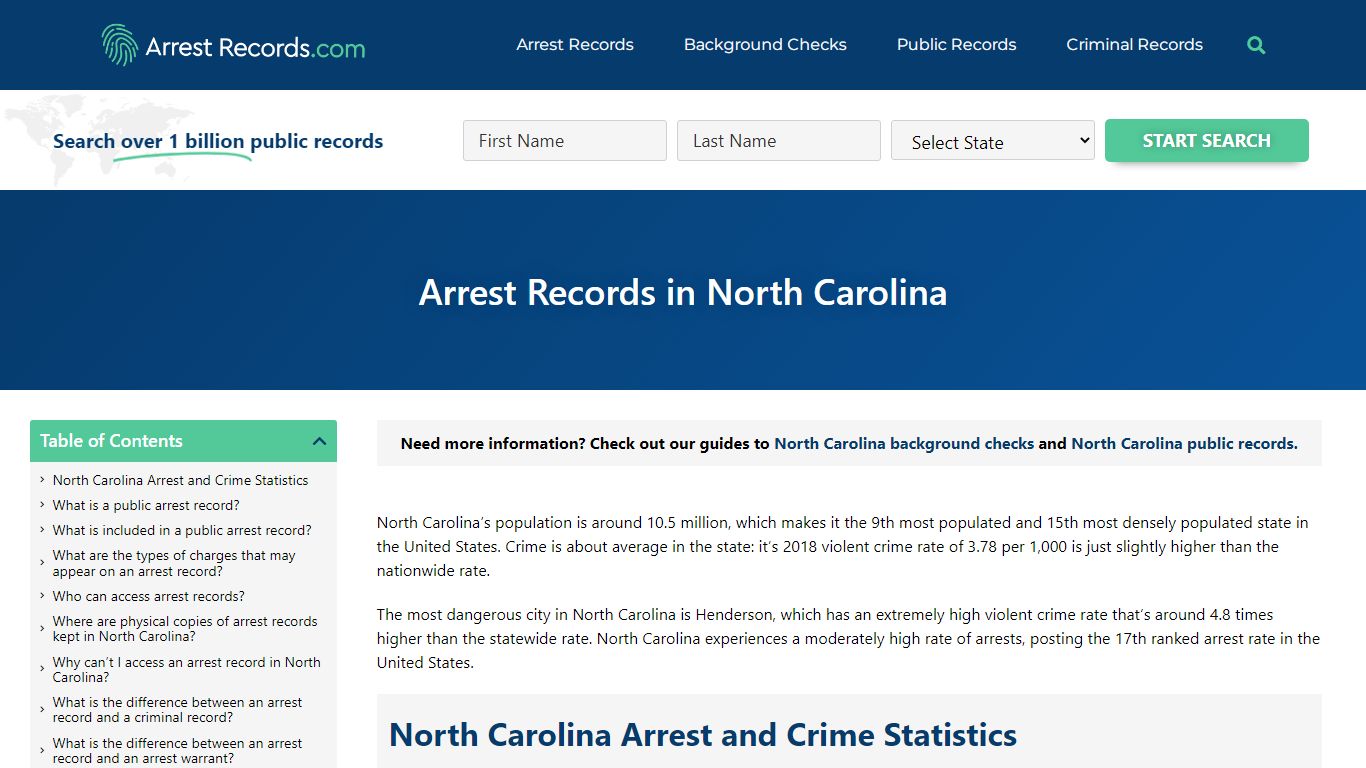 North Carolina Arrests Records - Criminal, Warrant and Background Check ...